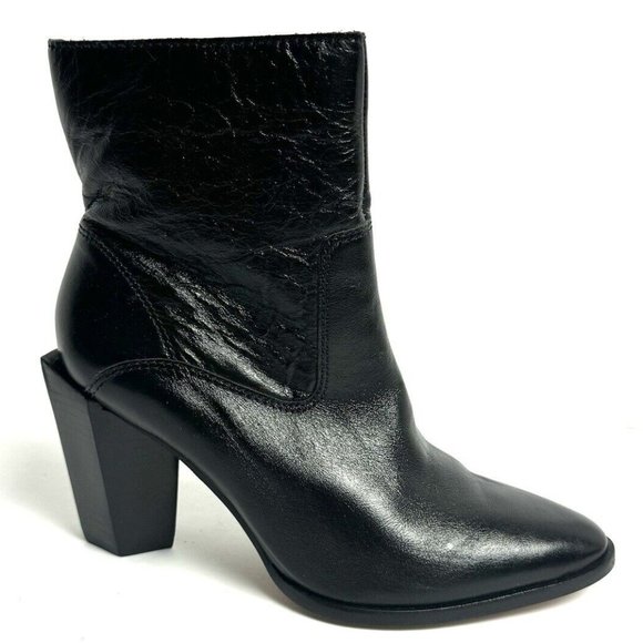 Vince Camuto Womens Ezranda Boot Black Leather Size 6.5 M